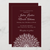 Soft Feather Dry Pampas Grass Mandala Wedding Kaart (Voorkant / Achterkant)