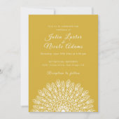 Soft Feather Dry Pampas Grass Mandala Wedding Kaart (Voorkant)