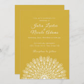 Soft Feather Dry Pampas Grass Mandala Wedding Kaart (Voorkant / Achterkant)
