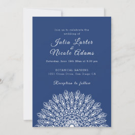 Soft Feather Dry Pampas Grass Mandala Wedding Kaart