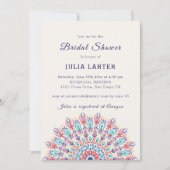 Soft Feather Pampas Grass Mandala Bridal Shower Kaart (Voorkant)