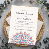 Soft Feather Pampas Grass Mandala Bridal Shower Kaart