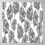 Soft Feathers Doodle 2 Poster (Voorkant)