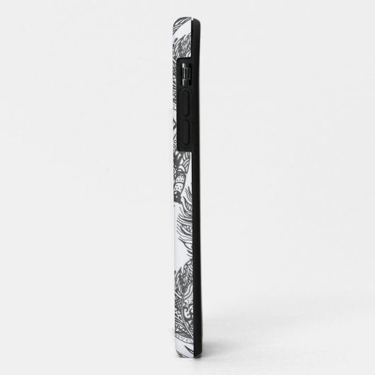 Soft Feathers Doodle Case-Mate iPhone Case (Achterkant/links)