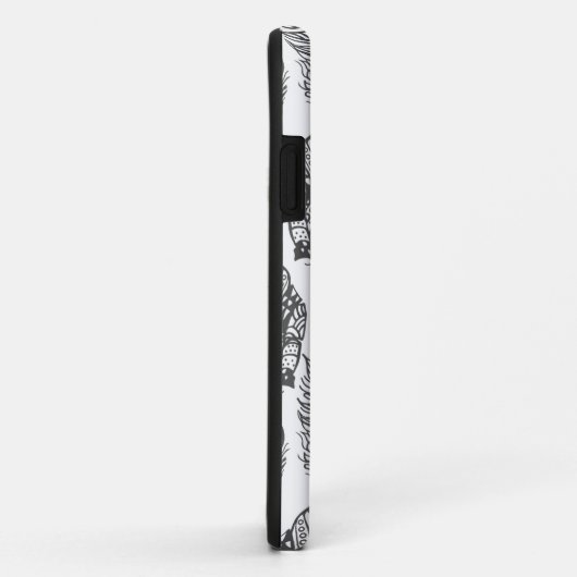 Soft Feathers Doodle Case-Mate iPhone Case (Achterkant/rechts)