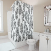 Soft Feathers Doodle Douchegordijn (In situ)