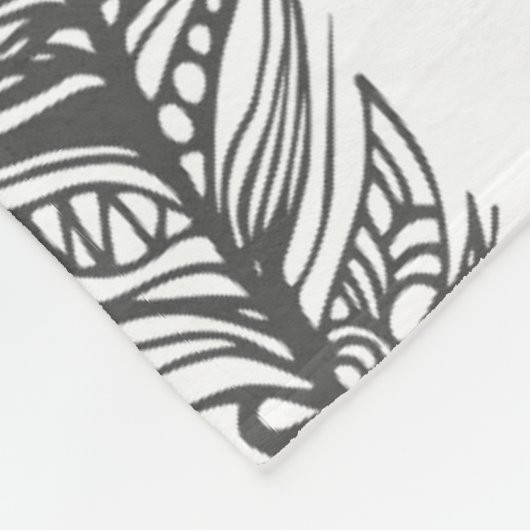 Soft Feathers Doodle Fleece Deken (Hoek)