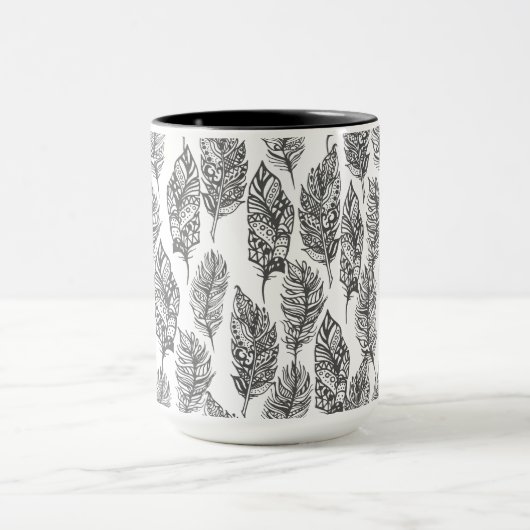 Soft Feathers Doodle Mok (Midden)