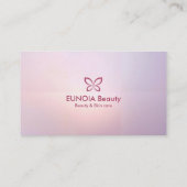 Soft Feminine Elegant Pink Gradient Purple Beauty Visitekaartje (Achterkant)