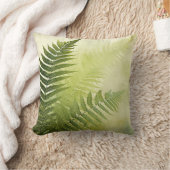 Soft Fern Leaves Cream Green Throw Kussen Kussen (Deken)