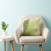 Soft Fern Leaves Cream Green Throw Kussen Kussen (Stoel)