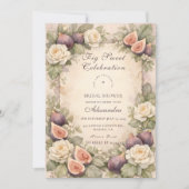 Soft Fig Botanical Bridal Shower Kaart (Voorkant)