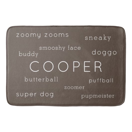 Soft Flat Dog Mat Gepersonaliseerde naam + Nicknam (Voorkant)