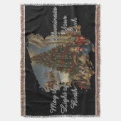 Soft Fleece Nativity Christmas Throw Blanket Deken (Voorkant Verticaal)