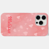 Soft Floating Pink Hearts Custom Case-Mate iPhone Case (Achterkant (horizontaal))