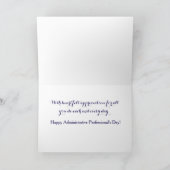 Soft Floral Administratieve Professional's Day Kaa Bedankkaart (Binnen)