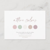 Soft Floral Attire Colors Wedding Card Kaart (Voorkant)