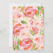 SOFT FLORAL baby shower-uitnodiging Kaart (Achterkant)