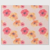Soft Floral Blooms Wrapping Paper  Cadeaupapier (Vlak)