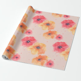 Soft Floral Blooms Wrapping Paper  Cadeaupapier