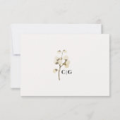 Soft Floral Botanical Foliage Wedding RSVP Kaartje (Achterkant)