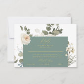 Soft Floral Botanical Greenery RSVP-reactiekaart RSVP Kaartje (Voorkant)