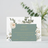 Soft Floral Botanical Greenery RSVP-reactiekaart RSVP Kaartje (Staand voorkant)