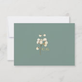 Soft Floral Botanical Greenery RSVP-reactiekaart RSVP Kaartje (Achterkant)