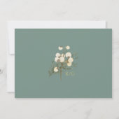 Soft Floral Botanical Greenery Sage Wedding Save The Date (Achterkant)