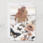 Soft Floral Butterflies Save The Date (Achterkant)