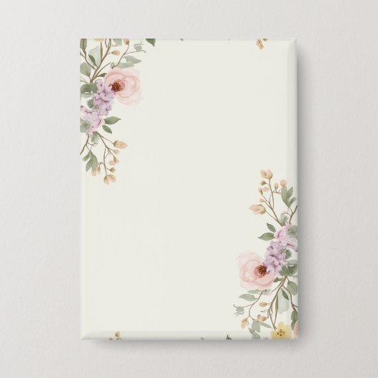 Soft Floral Elegance Hoesje-Mate Button (Voorkant)