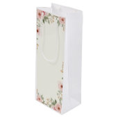 Soft Floral Elegance Hoesje-Mate Wijn Cadeautas (Voorkant Gekanteld)