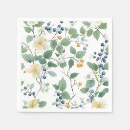 Soft Floral en Berry Natuur-geïnspireerd ontwerp Servet