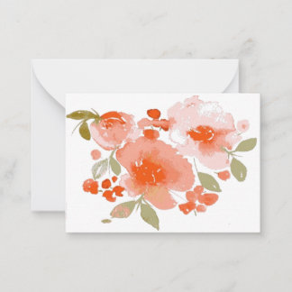 Soft Floral Flat Note Kaart Notitiekaartje