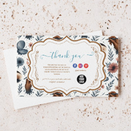 Soft Floral Lash Artist Beauty Studio Bedankkaart