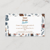 Soft Floral Lash Artist Beauty Studio Kortingskaartje (Achterkant)