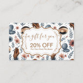 Soft Floral Lash Artist Beauty Studio Kortingskaartje (Voorkant)