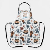 Soft Floral Lash Artist Beauty Studio Schort (Voorkant)