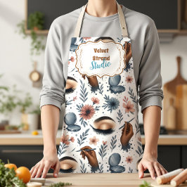 Soft Floral Lash Artist Beauty Studio Schort