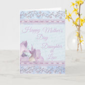 Soft Floral Lily schoondochter Moederdag Kaart (Gele Bloem)