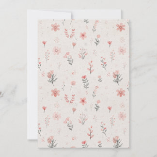Soft Floral Pattern Flat Card