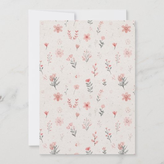 Soft Floral Pattern Flat Card (Voorkant)