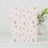 Soft Floral Pattern Flat Card (Staand voorkant)