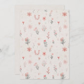 Soft Floral Pattern Flat Card (Voorkant / Achterkant)