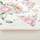 Soft Floral Pattern Sherpa Deken (3/4)