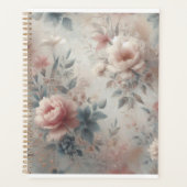 Soft Floral Planner – Roze & Gouden Waterverf (Voorkant)