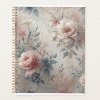 Soft Floral Planner – Roze & Gouden Waterverf