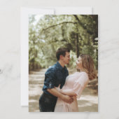 Soft Floral Romantic Greenery Pink Photo Weddensch Kaart (Achterkant)