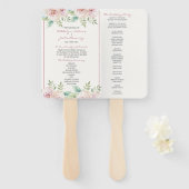 Soft Floral Spring Waterverf Wedding Ceremony Pro Handwaaier (Voorkant en achterkant)