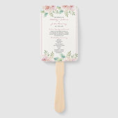 Soft Floral Spring Waterverf Wedding Ceremony Pro Handwaaier (Voorkant)